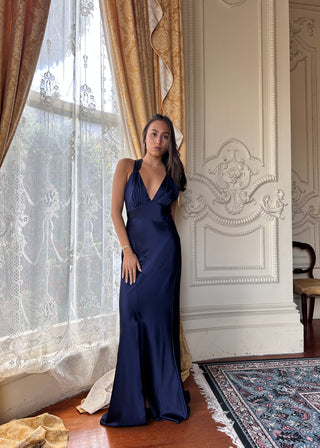 Vintage Ruth Tarvydas Gown Navy