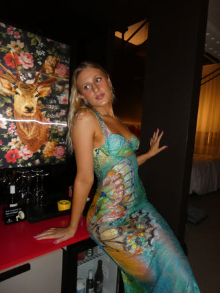 Lucie Printed Midi Dress