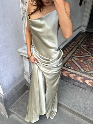 Verdant Falls Slip Dress