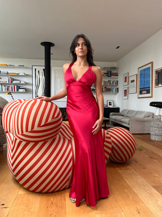 Vintage Ruth Tarvydas Gown Red