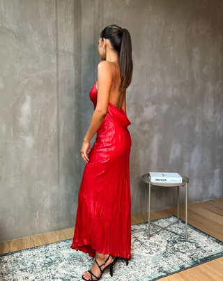 Satin Column Dress