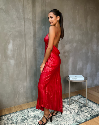 Satin Column Dress
