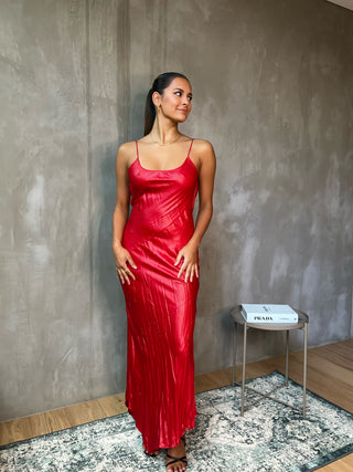 Satin Column Dress